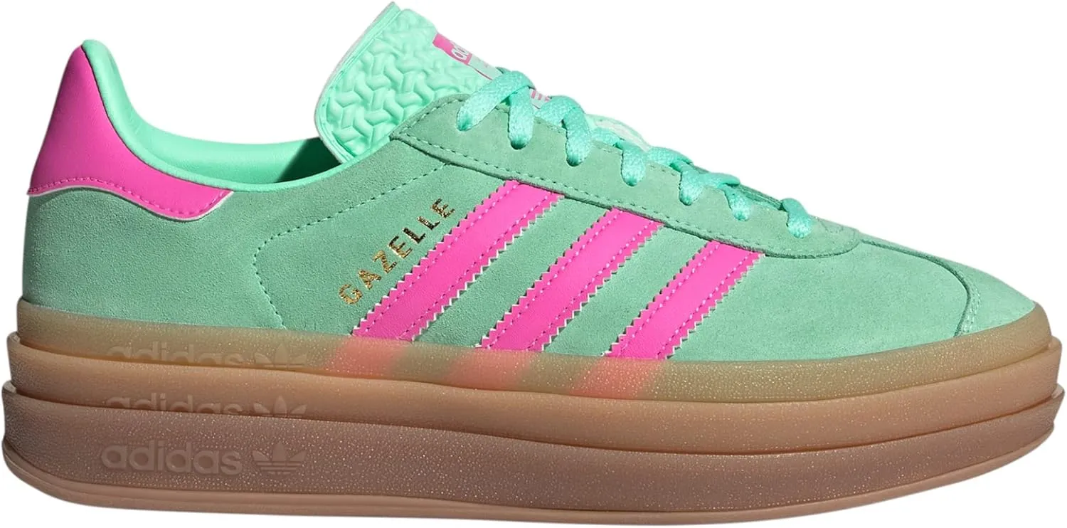 adidas Gazelle Bold W, Women's Trainers, Pulse Mint Screaming Pink Gum M2, 8 US