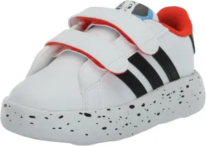 adidas Kids Breaknet 2.0 101 Dalmatians_Legacy Sneaker, White/Black/Bold Orange (Cross Strap), 7 US Unisex Toddler