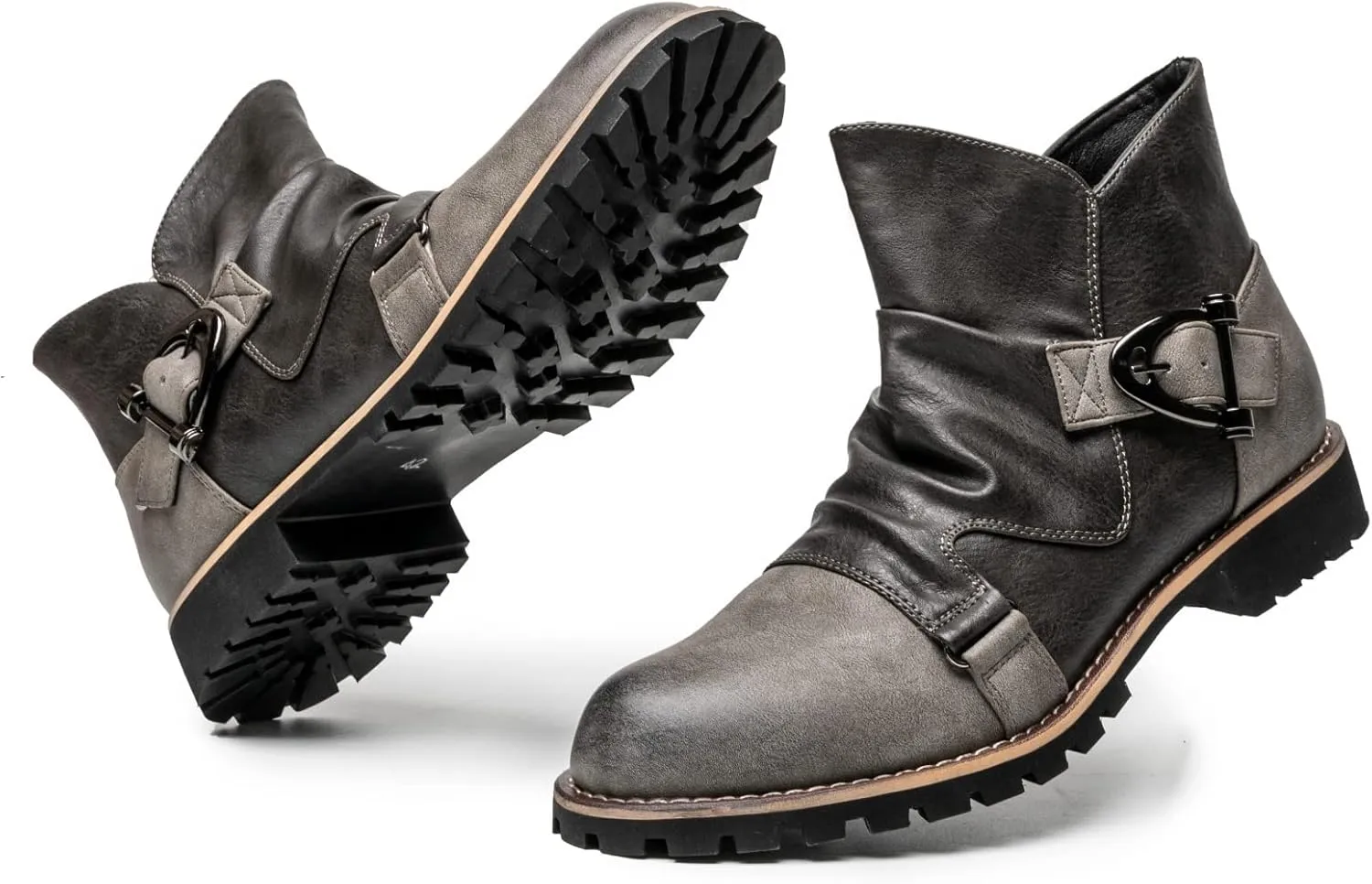 AMAPO Western Cowboy Mens Boots Mid-Tube