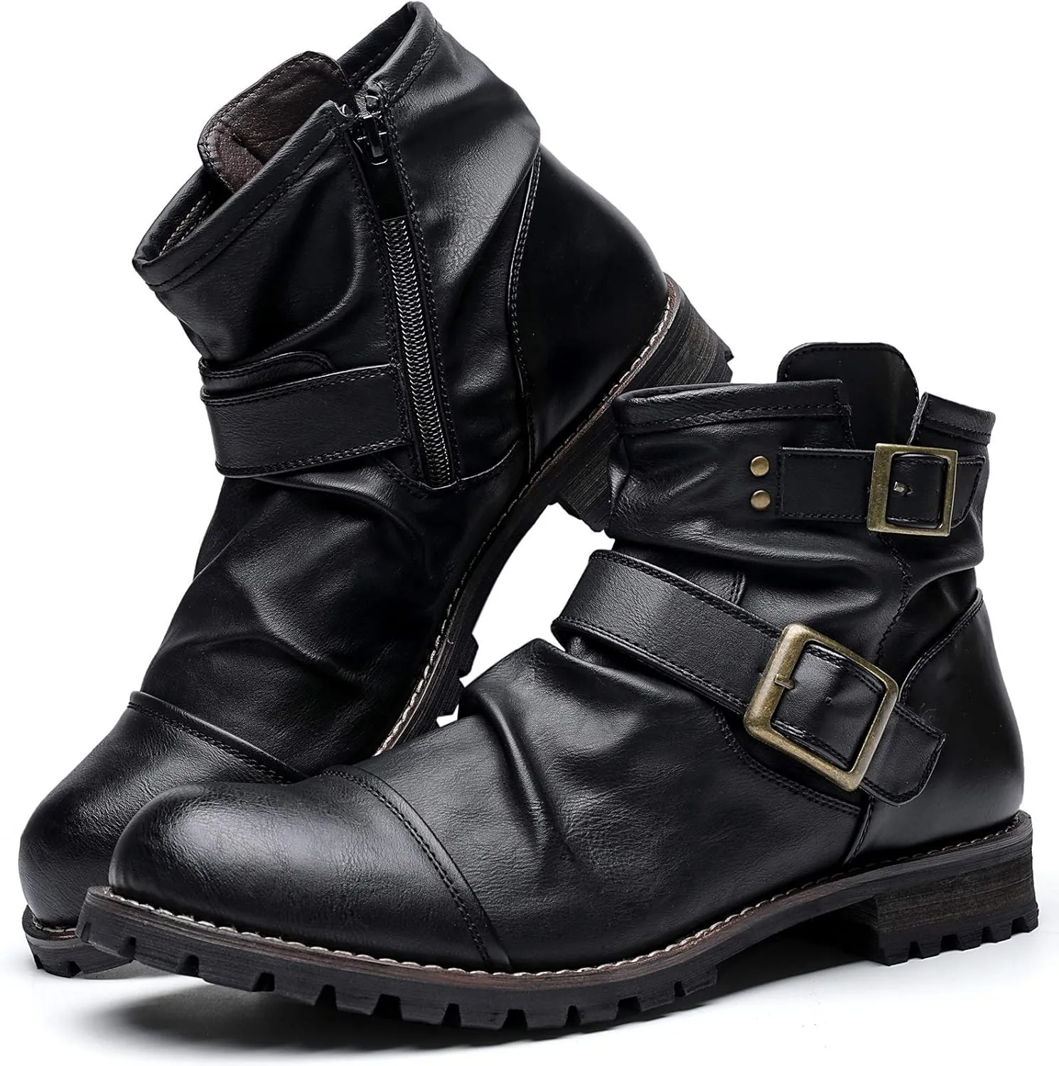AMAPO Western Cowboy Mens Boots Mid-Tube