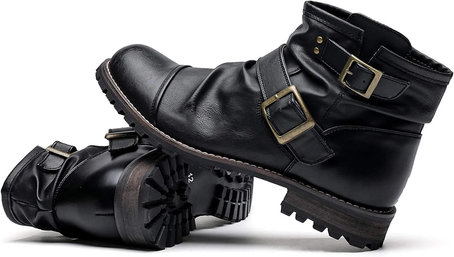 AMAPO Western Cowboy Mens Boots Mid-Tube
