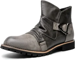 AMAPO Western Cowboy Mens Boots Mid-Tube