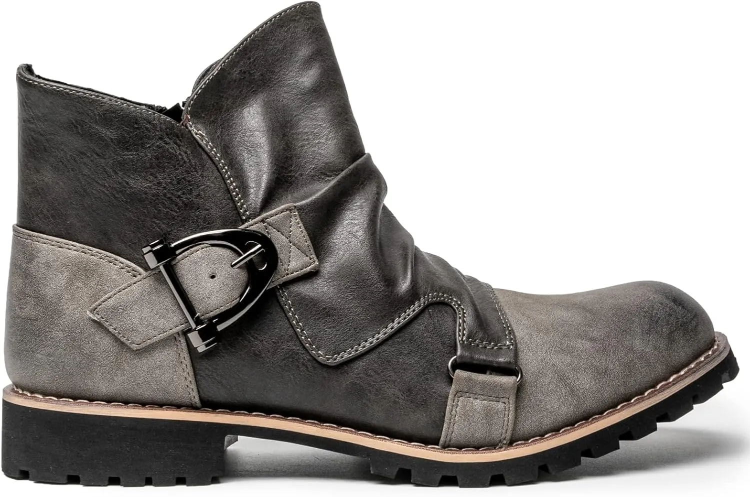 AMAPO Western Cowboy Mens Boots Mid-Tube