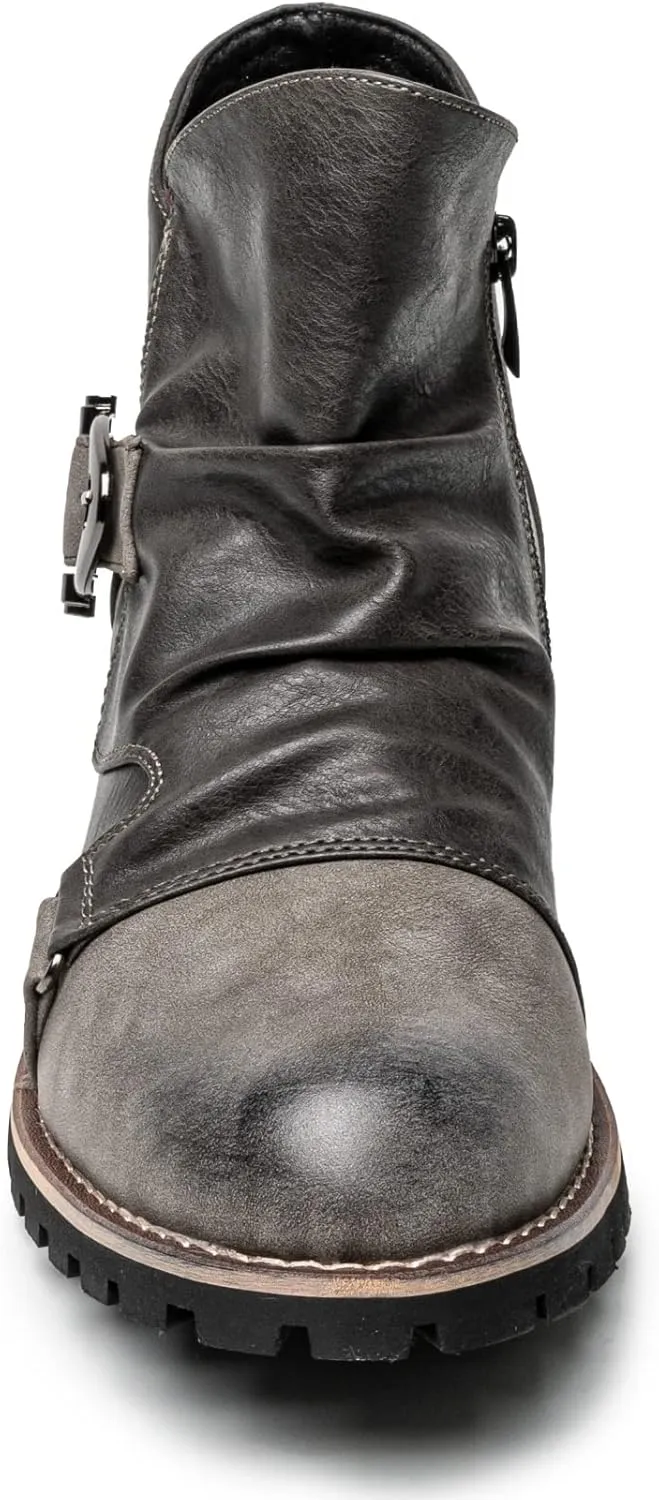 AMAPO Western Cowboy Mens Boots Mid-Tube