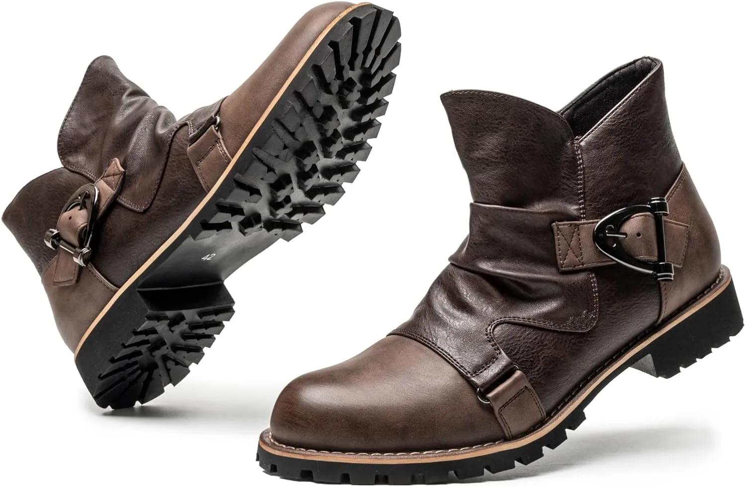 AMAPO Western Cowboy Mens Boots Mid-Tube