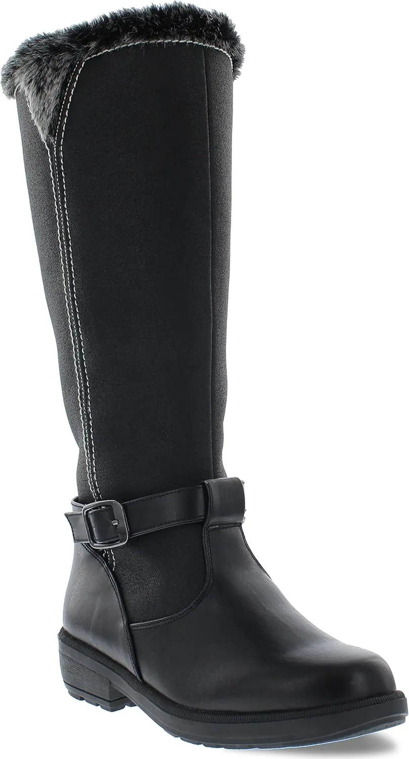 Boston Accent Womens Cold Weather Boots with Zipper Closure All-Weather Insulated Winter Boots for Comfort, Durability - Keeps Feet Warm & Dry
