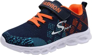 Boy's Casual Wide Sporty Shoes Tennis Kids Athletic Breathable Running Lightweight Sneakers Mesh Footwear Boys