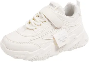 Children Toddler Boys Girls Sneakers Casual Comfortable Thick Sole Non Slip Lace Up Hook Loop Walking Tennis Shoes
