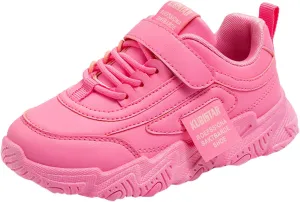 Children Toddler Boys Girls Sneakers Casual Comfortable Thick Sole Non Slip Lace Up Hook Loop Walking Tennis Shoes