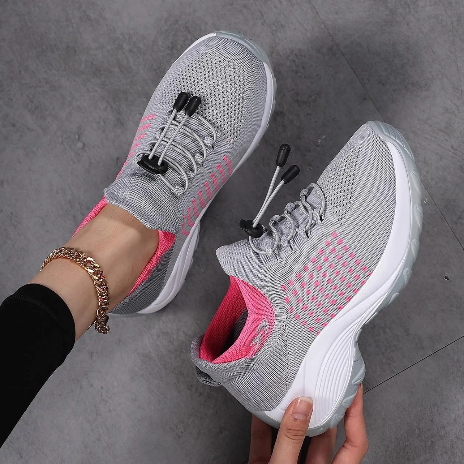 Comfort Wear Orthowear Shoes for Women Men, Breathable Orthopedic Sneakers, Comfortwear Ortho Shoes, Women Plantar Fasciitis Shoe, Air Cushion Slip-On Orthopedic Diabetic Walking Sneaker Thick Bottom