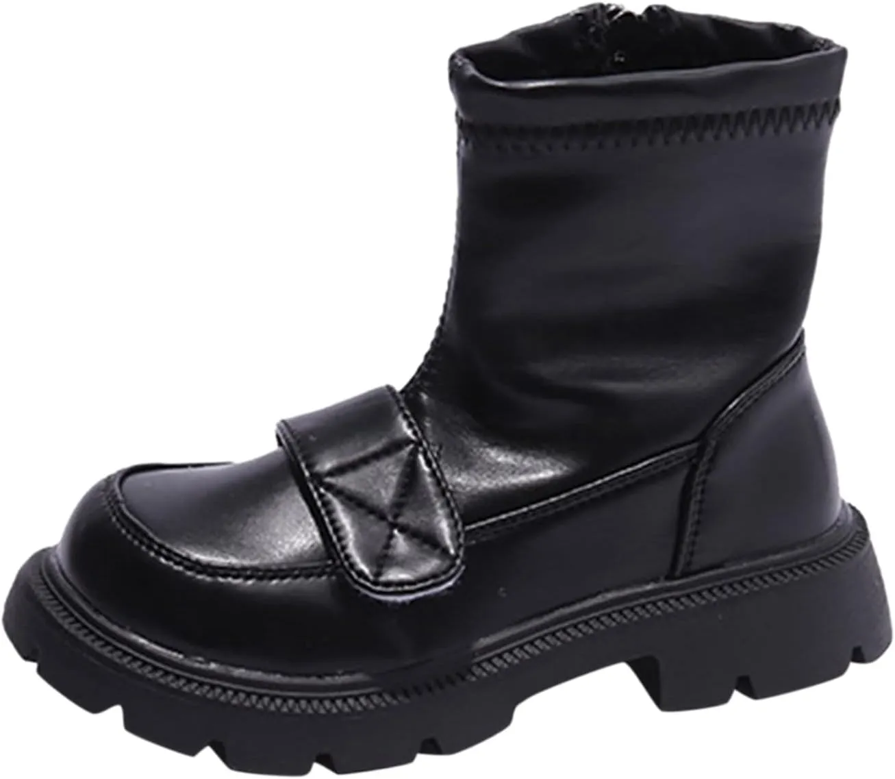 Comfortable Shoes for Baby Fashion Winter Children Boots Boys And Girls Ankle Boots Thick Sole (Black, 13 Little Child)