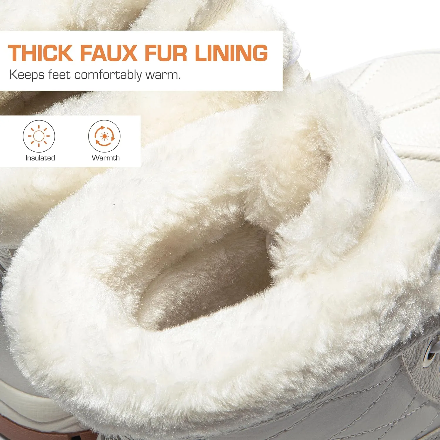 DREAM PAIRS Snow Boots for Women Waterproof Mid Calf Lace Up Duck Boots Warm Faux Fur FuzzyGo Bold Winter Boots for Outdoor