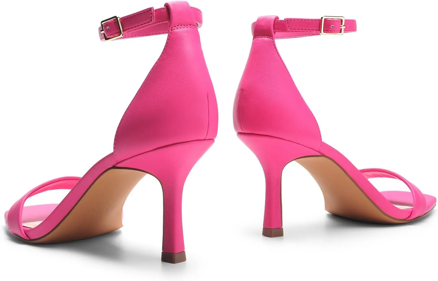 DREAM PAIRS Women's High Stilettos Open Square Toe Ankle Strap Heels Sexy Fashion Comfort Dress Shoes Wedding Bridal Pumps Heeled Sandals