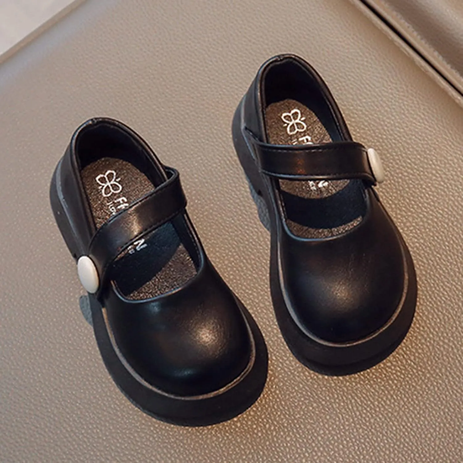 Fashion All Seasons Children Casual Shoes Girls Thick Sole Solid Color Hook Loop Solid Color Comfortable Simple 4 Boot