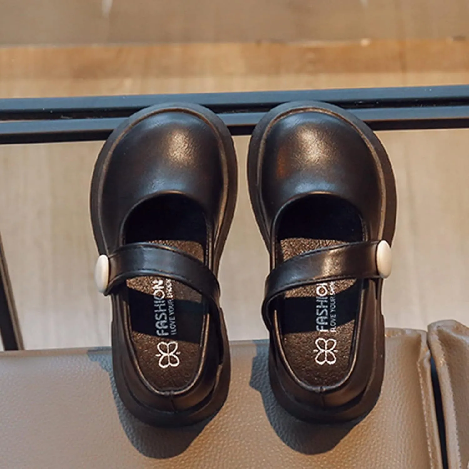 Fashion All Seasons Children Casual Shoes Girls Thick Sole Solid Color Hook Loop Solid Color Comfortable Simple 4 Boot