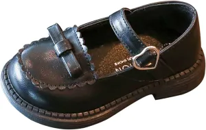 Fashion Spring and Summer Children Casual Shoes Girls Flat Sole Thick Sole Solid Bowknot Buckle Party Shoes for Kids