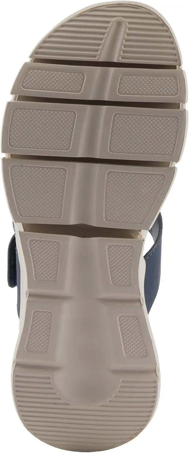 Flexus Women's GALVANESA Slides  Adjustable Hook and Loop Wedge Sandals with Anatomic Footbed and Sporty Outsole