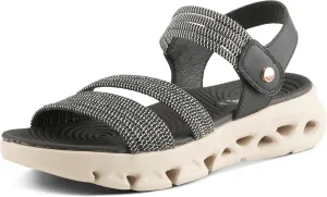 Flexus Women's GARLINA Ankle Strap Wedge Sandals  Adjustable Hook-and-Loop Closure with Anatomic Footbed and Sporty Outsole