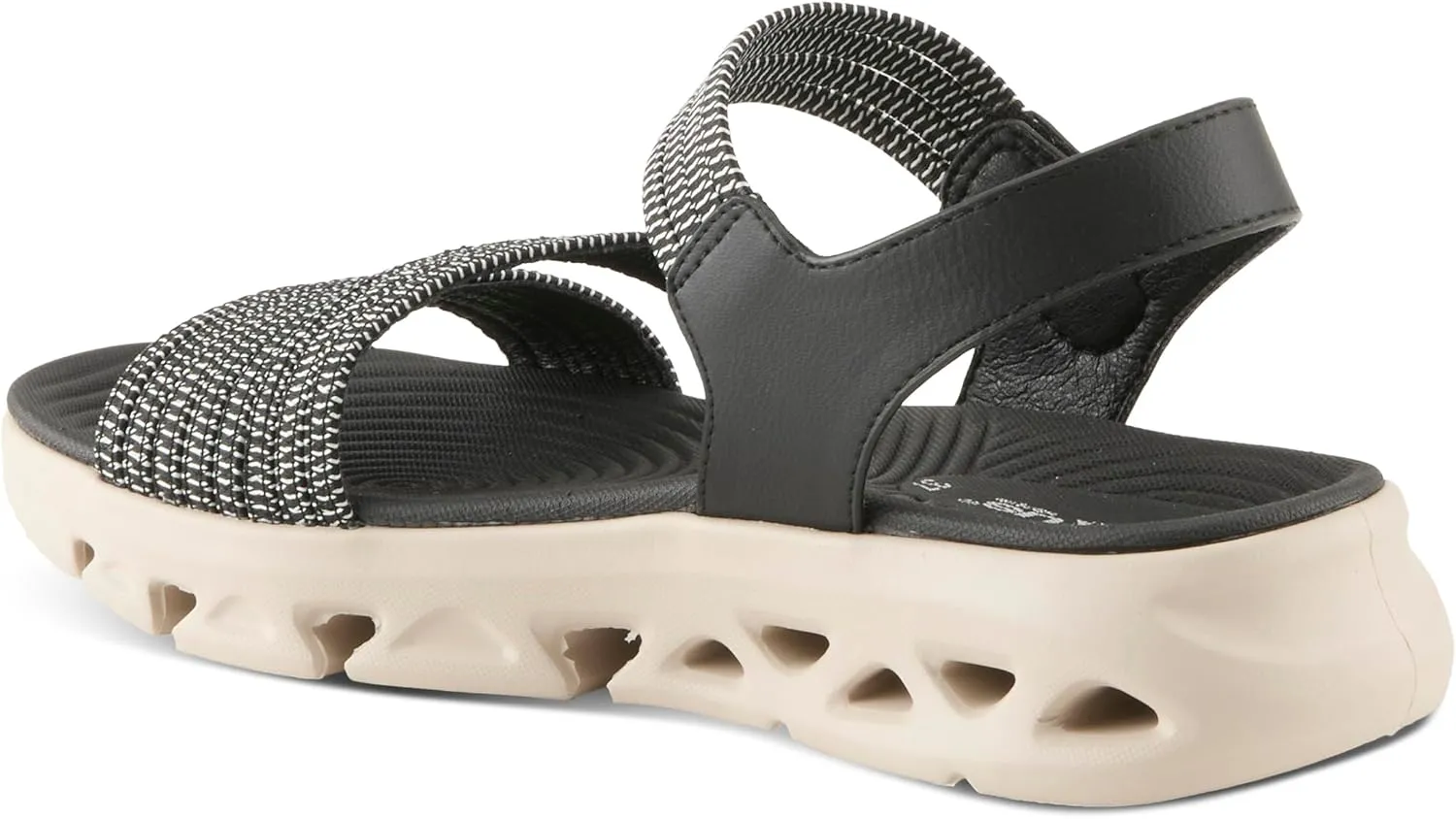 Flexus Women's GARLINA Ankle Strap Wedge Sandals  Adjustable Hook-and-Loop Closure with Anatomic Footbed and Sporty Outsole