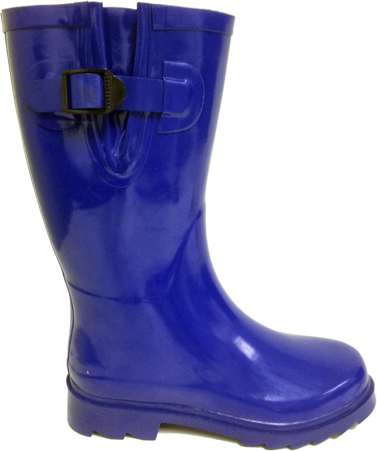G4U Women's Rain Boots Multiple Styles Color Rubber Mid Calf Buckle Waterproof Wellies Short Snow Shoes