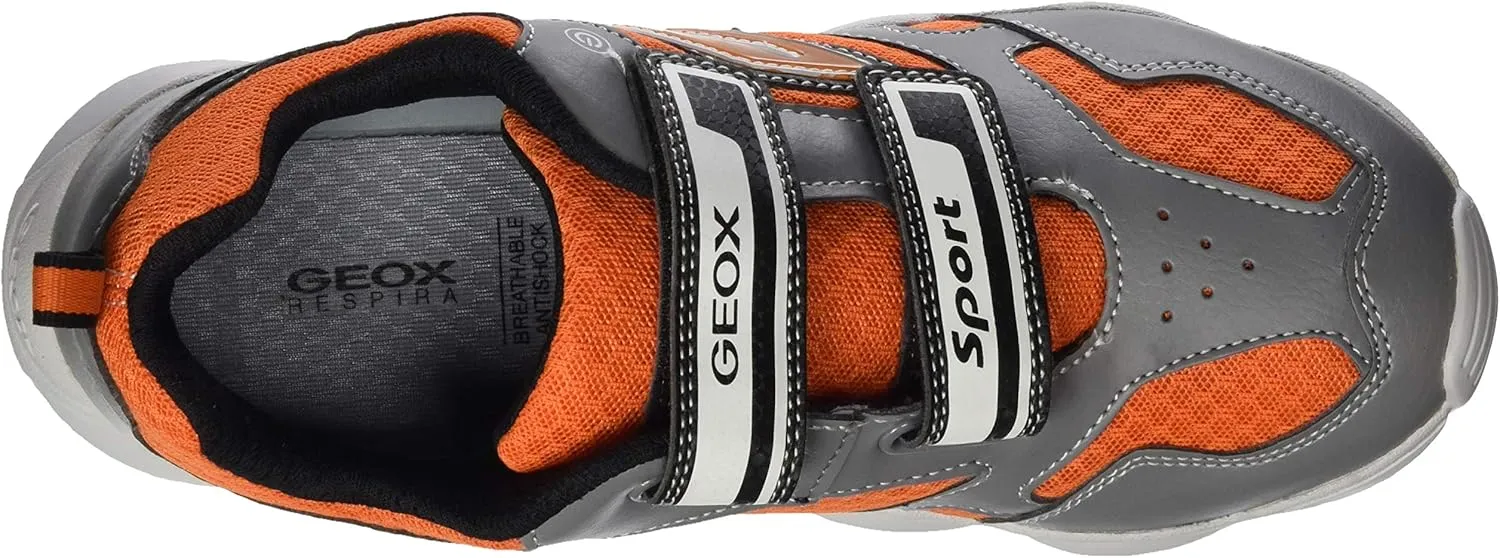 Geox J Munfrey 2 Strap Hook and Loop Sporty Trainers