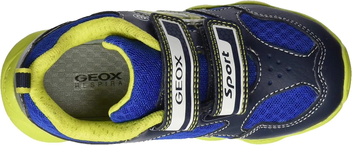 Geox J Munfrey 2 Strap Hook and Loop Sporty Trainers