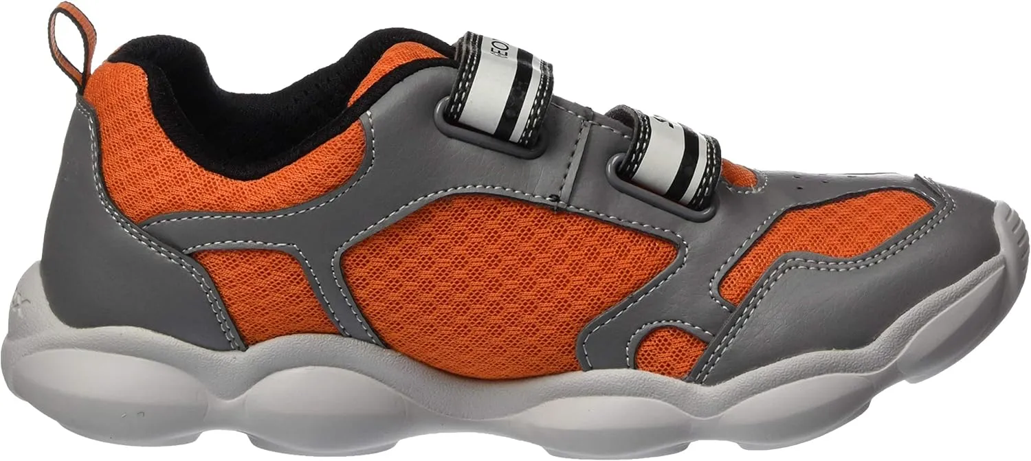 Geox J Munfrey 2 Strap Hook and Loop Sporty Trainers