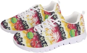 Jeiento Christmas Running Shoes for Women&Men Mesh Workout Casual Shoes Breathable Mesh Non Slip Comfort Tennis Shoes