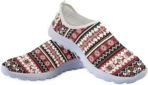 Jeiento Christmas Shoes for Women Men Fashion Mesh Workout Casual Shoes Non Slip Walking Shoes,Breathable Trainers Mesh Shoes