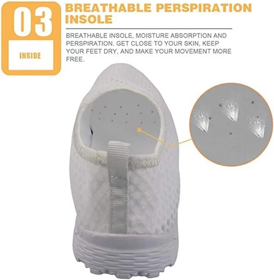 Jeiento Non Slip Sneakers for Women Slip-On Athletic Mesh Workout Running Shoes for Men Fashion Footwear Trainers Mesh Shoes