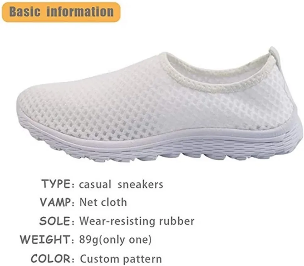 Jeiento Non Slip Sneakers for Women Slip-On Athletic Mesh Workout Running Shoes for Men Fashion Footwear Trainers Mesh Shoes