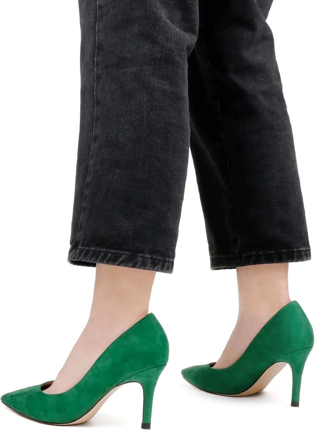 JOY IN LOVE Women's Pumps Shoes 3.5" High Heels Pointy Toe Stiletto Pumps