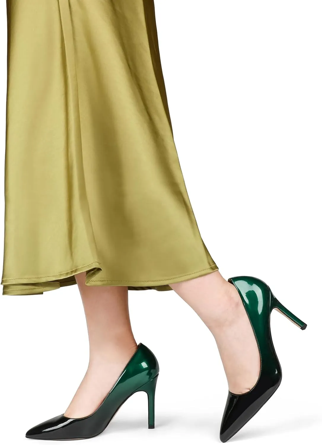 JOY IN LOVE Women's Pumps Shoes 3.5" High Heels Pointy Toe Stiletto Pumps