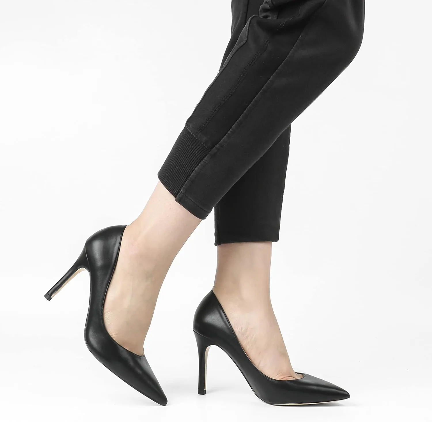 JOY IN LOVE Women's Pumps Shoes 3.5" High Heels Pointy Toe Stiletto Pumps
