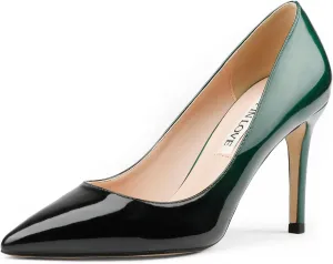 JOY IN LOVE Women's Pumps Shoes 3.5" High Heels Pointy Toe Stiletto Pumps