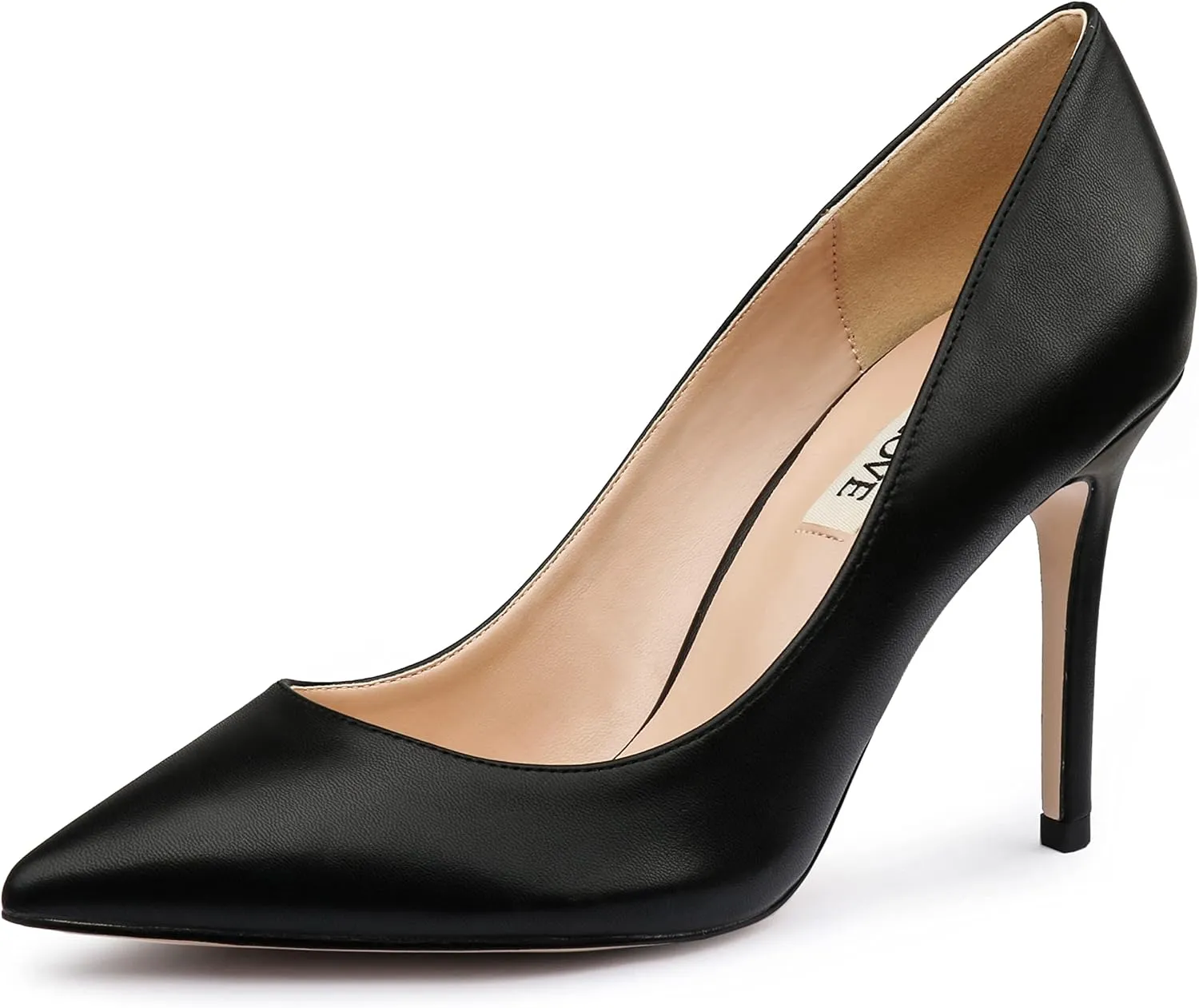 JOY IN LOVE Women's Pumps Shoes 3.5" High Heels Pointy Toe Stiletto Pumps