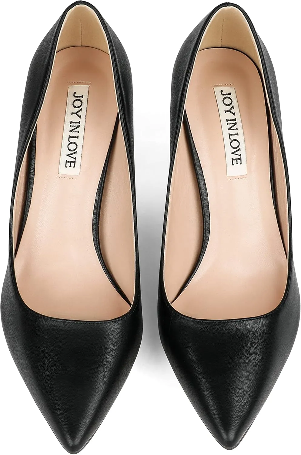JOY IN LOVE Women's Pumps Shoes 3.5" High Heels Pointy Toe Stiletto Pumps