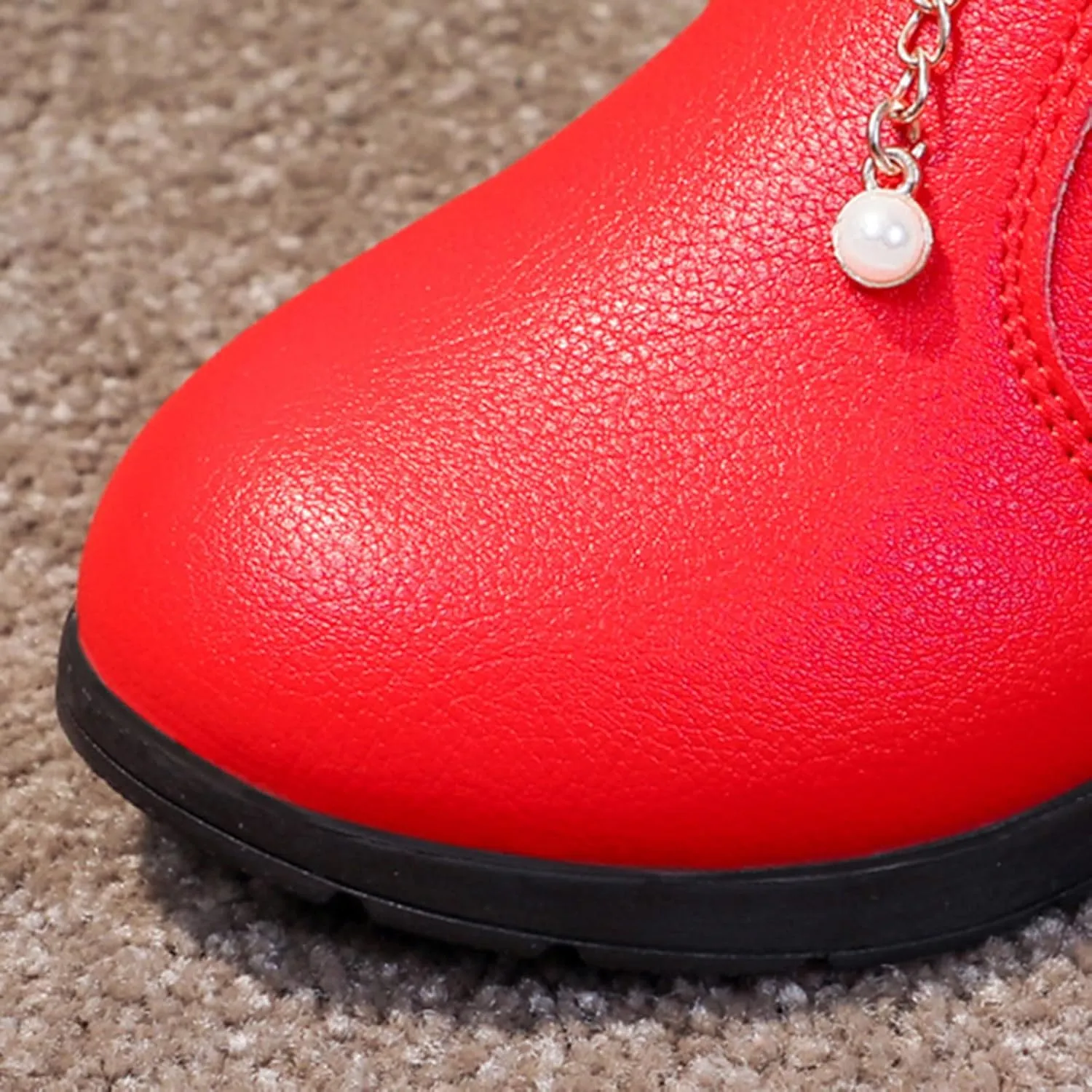 Kids Girls Ankle Bootie With Side Buckle and Zipper,Dress Boot -Youth Toddler Walking Shoes Fragile Strap Girls Low
