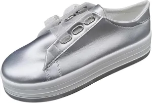 Ladmiple Womens Shoes Dressy Casual Loafers Leather Fashion Sneakers Casual Comfortable Platform Slip On Walking Shoes