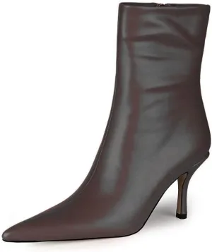 LEMUTISME Women's Trendy Snakeskin Booties Chic Pointed Toe Side Zip 3IN Stiletto High Heels Dress Fashion Ankle Boots For Office Party
