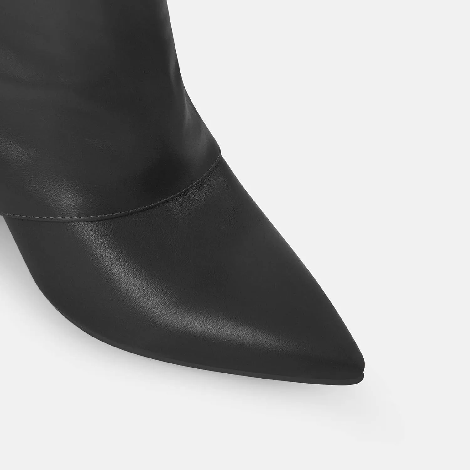 LISHAN Women's Wedge Boots Pointy Toe Slouchy High Heels