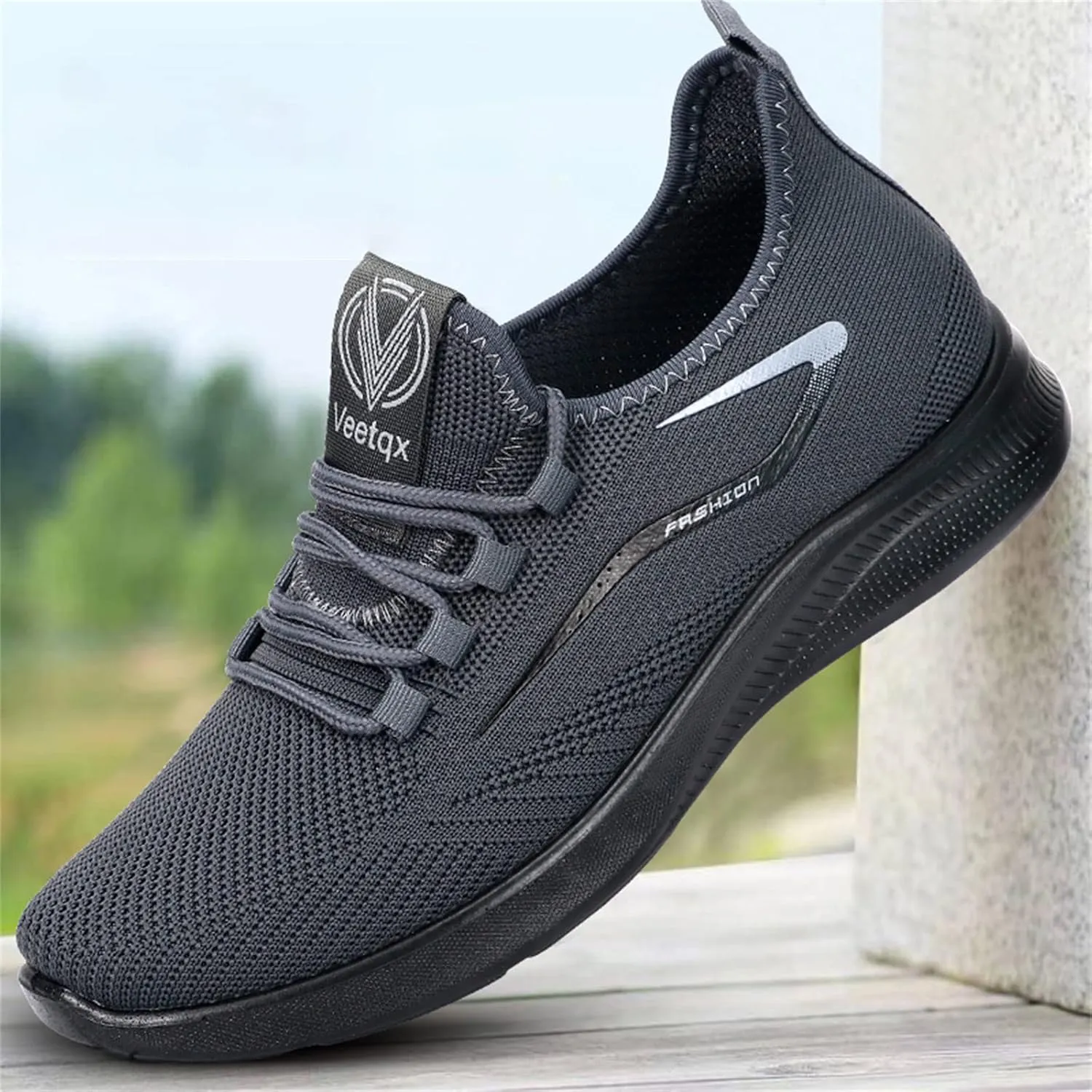 Men's Casual Dress Oxfords Shoes Breathable Knit Mens Casual Shoes Sports Ladies Casual Shoes Men Shoes Sneakers White Tennis Shoe Loafers Casual Slip On