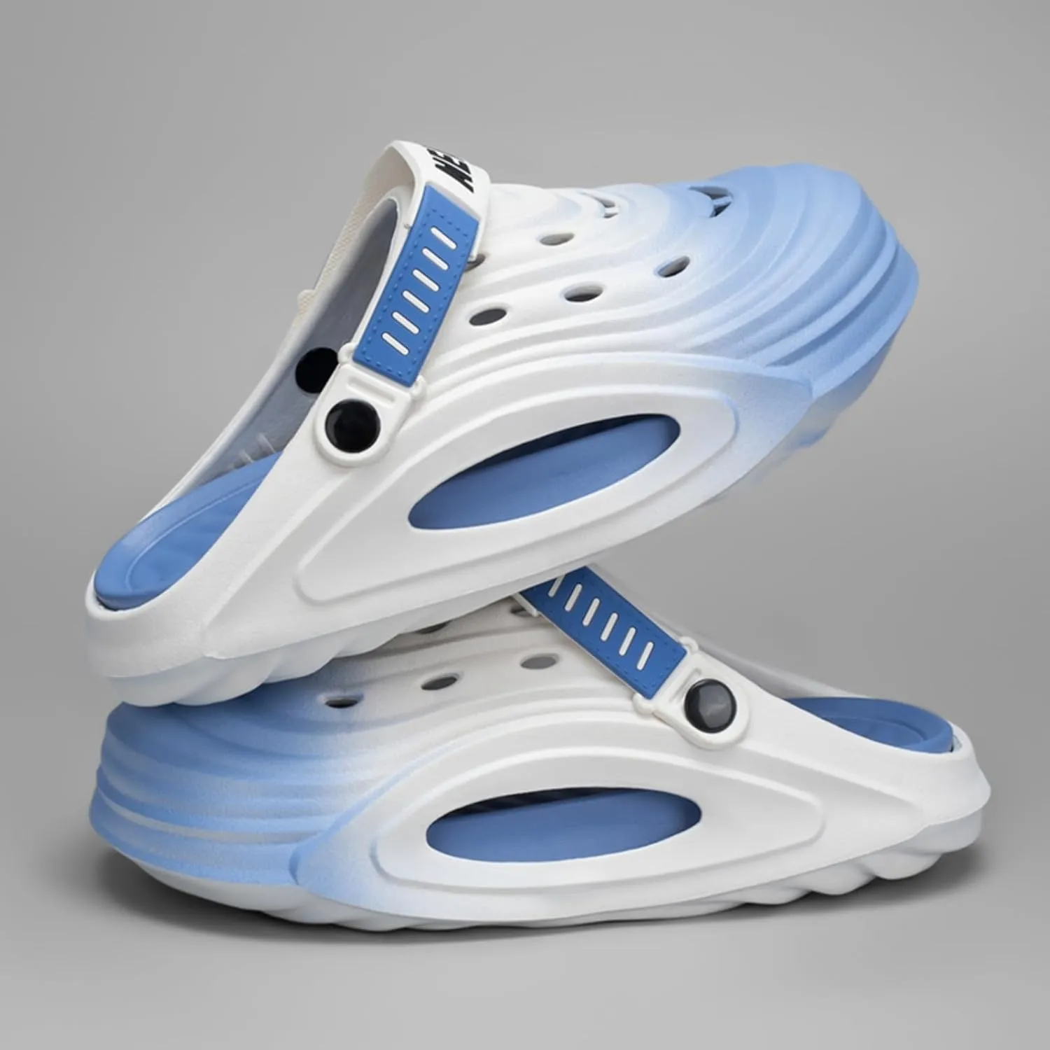 Men's Gradient Beach Sandals - Lightweight Sporty Slip-On with Adjustable Strap Gifts