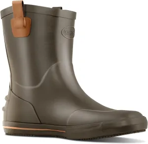 Men's Mid-Calf Waterproof Rain Boots, Wide Calf Slip-Resistant Rubber Boots for Men, Gardening Farming Fishing Shoes All-Weather