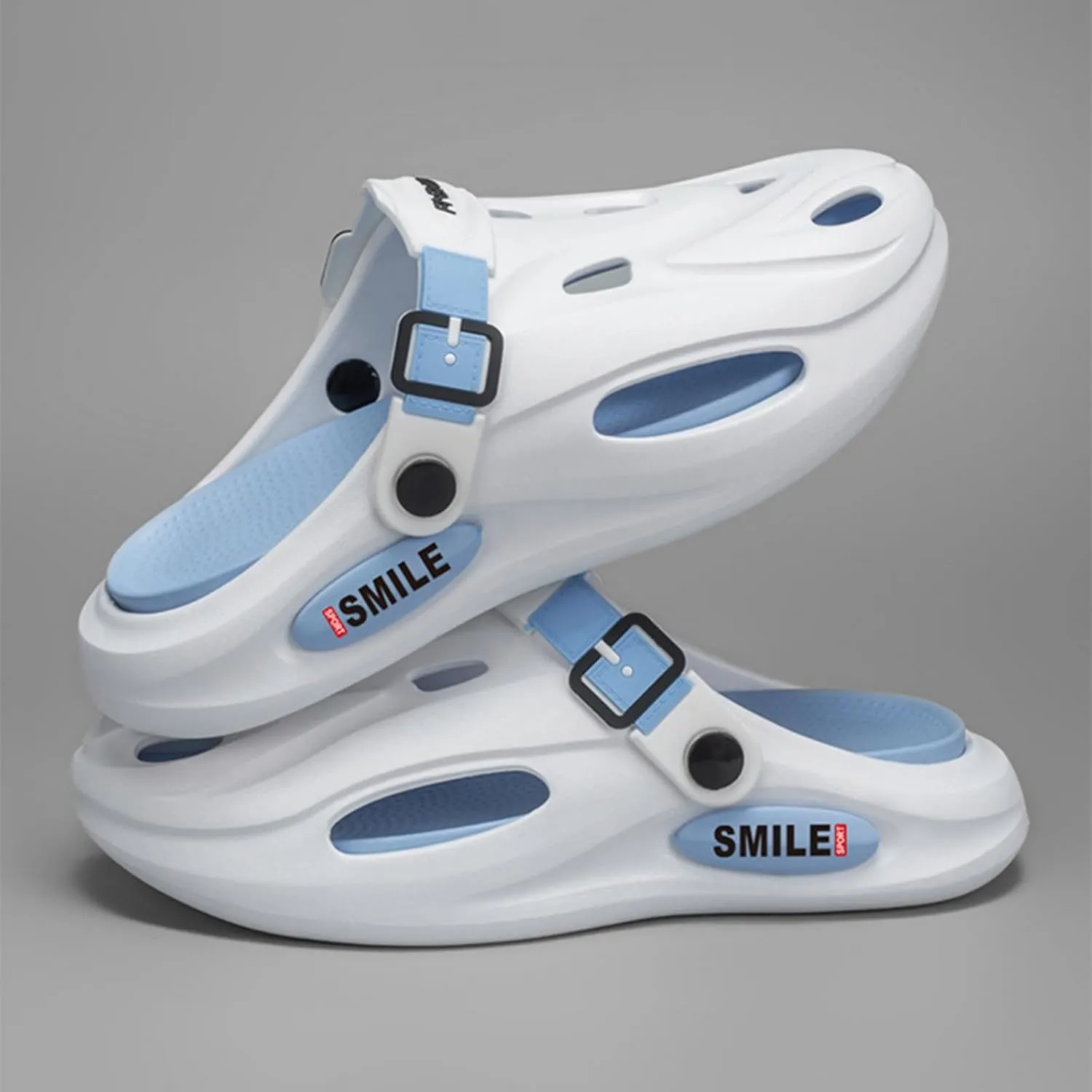 Men's Sporty Sandals - Breathable Adjustable Buckle Slip-Ons with Arch Support for Casual Outdoor Activities Gifts