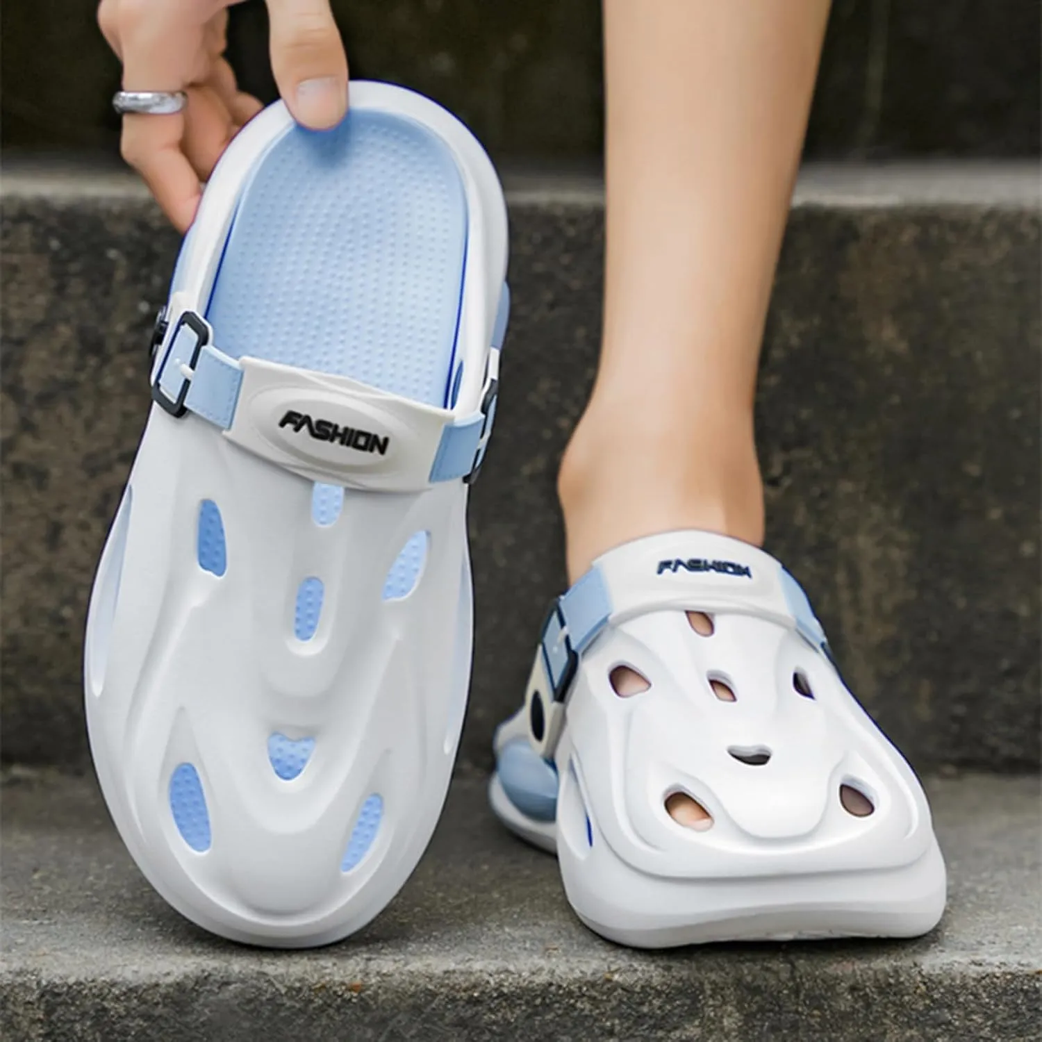 Men's Sporty Sandals - Breathable Adjustable Buckle Slip-Ons with Arch Support for Casual Outdoor Activities Gifts