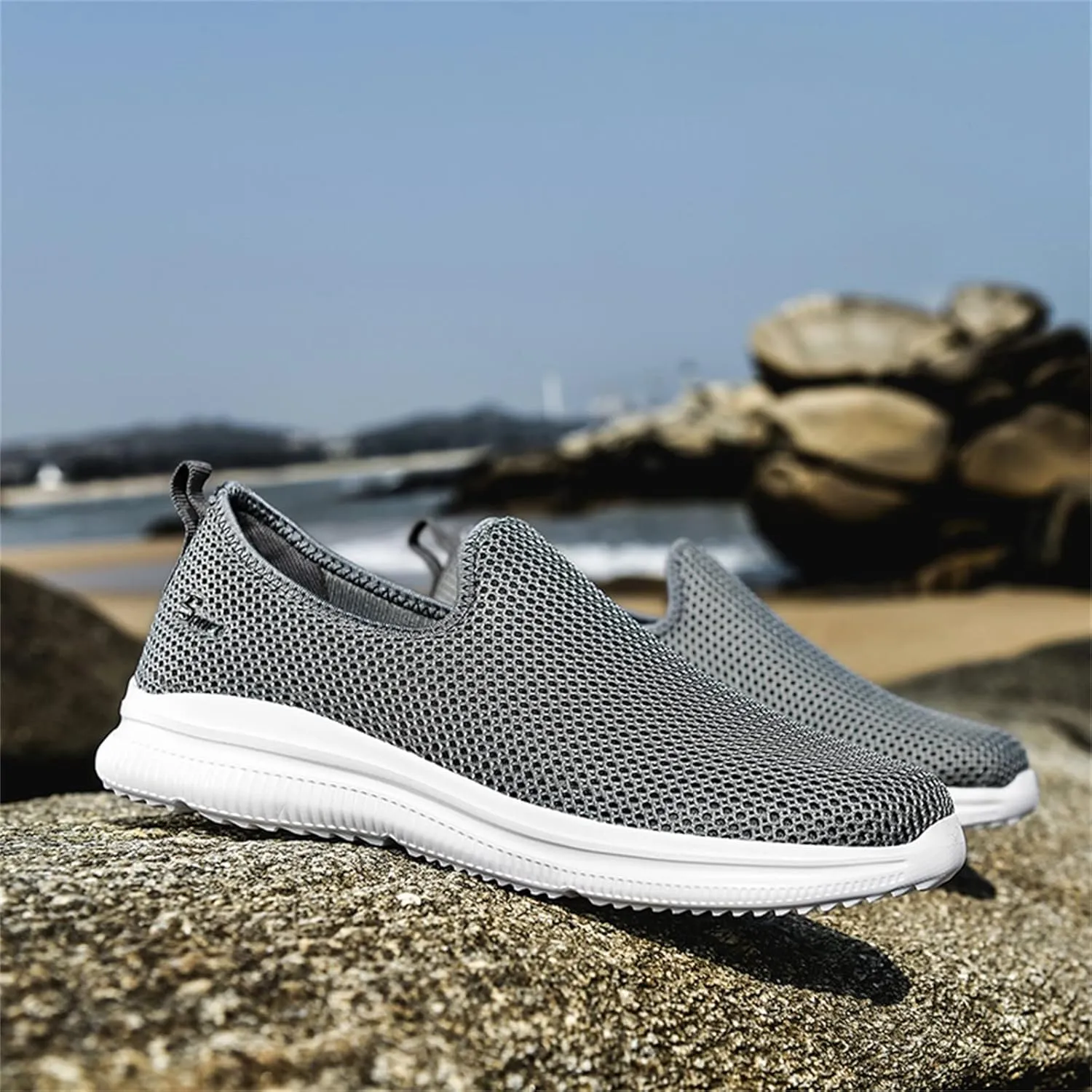 Mesh Slip On Sneaker for Women Non Slip Casual Sneakers Walking Shoes Women Arch Support Comfort Lightweight Breathable Running Shoes