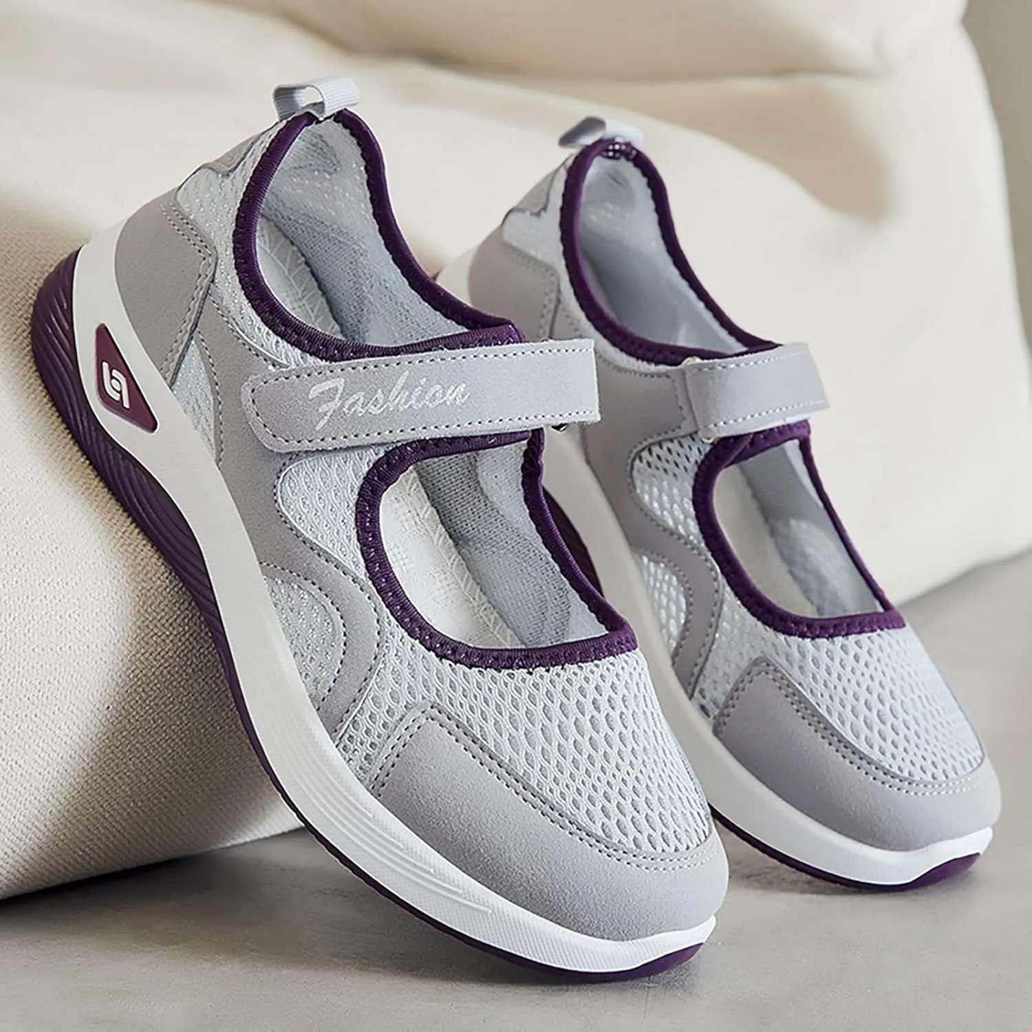 Mmoneyake Women's Comfortable Working Nurse Shoes Diabetic Non Slip Work Shoes Adjustable Barefoot Casual Sneakers Breathable Walking Buffer Fitness Casual Nursing Orthotic Lightweight Shoe