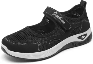Mmoneyake Women's Comfortable Working Nurse Shoes Diabetic Non Slip Work Shoes Adjustable Barefoot Casual Sneakers Breathable Walking Buffer Fitness Casual Nursing Orthotic Lightweight Shoe