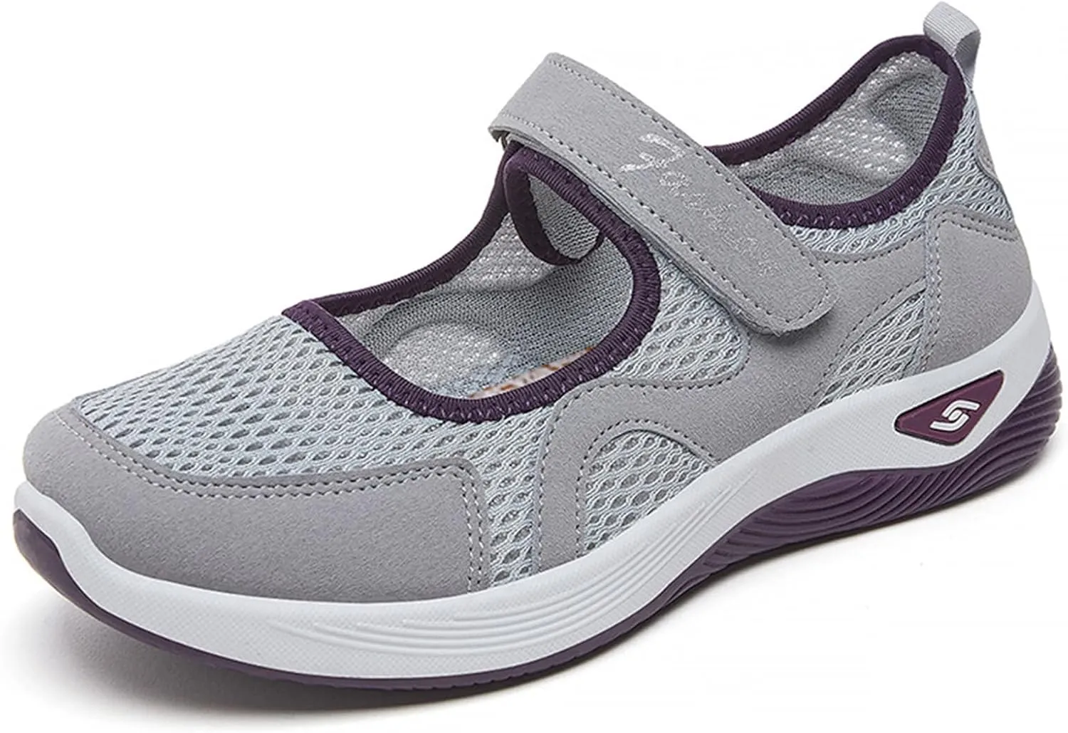 Mmoneyake Women's Comfortable Working Nurse Shoes Diabetic Non Slip Work Shoes Adjustable Barefoot Casual Sneakers Breathable Walking Buffer Fitness Casual Nursing Orthotic Lightweight Shoe
